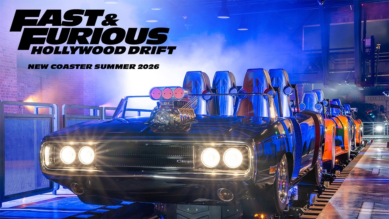 Your First Glimpse at the Fast & Furious: Hollywood Drift Ride Vehicle Fleet